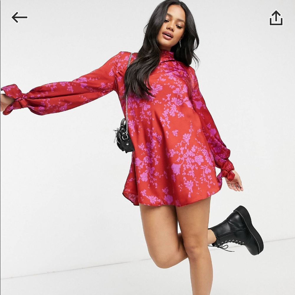 Free People Aries floral mini dress